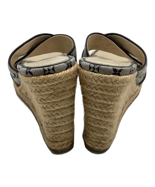 LOUIS VUITTON（ルイ ヴィトン）LOUIS VUITTON (ルイ ヴィトン) ウェッジソールサンダル グレー サイズ:SIZE 37の古着・服飾アイテム