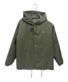 LACOSTE（ラコステ）の古着「中綿フードコーチジャケット」｜グリーン系