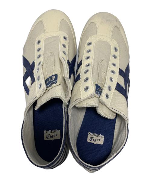 Onitsuka Tiger（オニツカタイガー）Onitsuka Tiger (オニツカタイガー) スリッポン ナチュラルー×ネイビー サイズ:26cmの古着・服飾アイテム