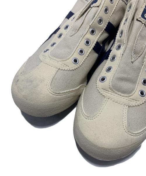 Onitsuka Tiger（オニツカタイガー）Onitsuka Tiger (オニツカタイガー) スリッポン ナチュラルー×ネイビー サイズ:26cmの古着・服飾アイテム