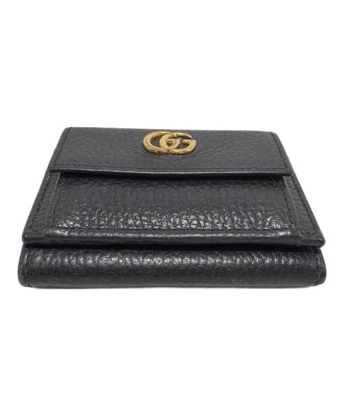 GUCCI（グッチ）GUCCI (グッチ) 3つ折り財布 ブラックの古着・服飾アイテム
