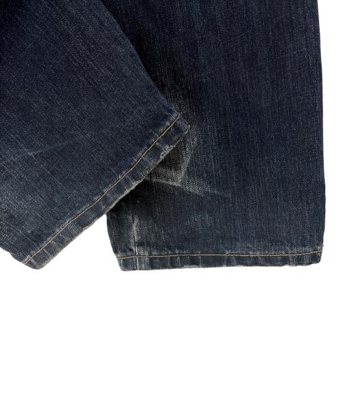 PPFM（ピーピーエフエム）PPFM (ピーピーエフエム) ダブルウエストデニムパンツ インディゴ サイズ:Mの古着・服飾アイテム