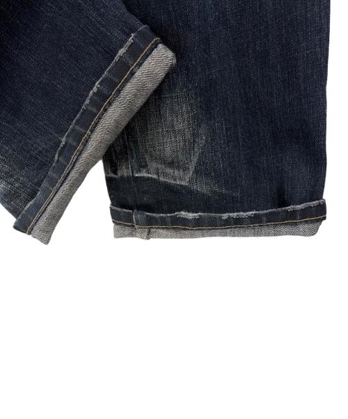PPFM（ピーピーエフエム）PPFM (ピーピーエフエム) ダブルウエストデニムパンツ インディゴ サイズ:Mの古着・服飾アイテム