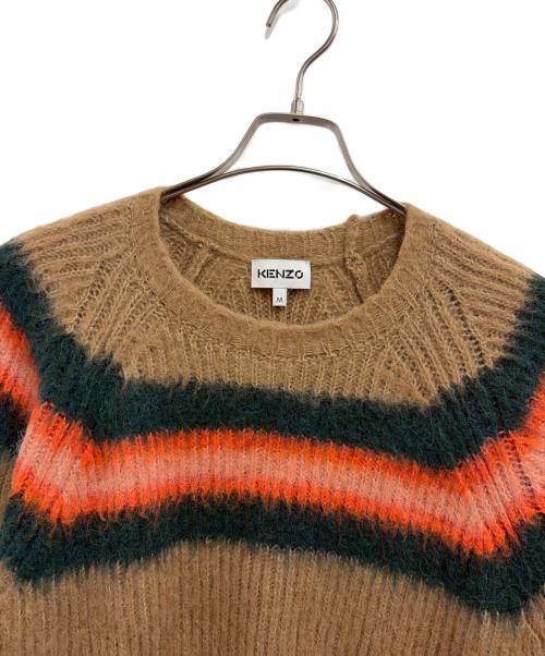 KENZO（ケンゾー）KENZO (ケンゾー) 厚手ニット ブラウン×グリーン サイズ:Mの古着・服飾アイテム