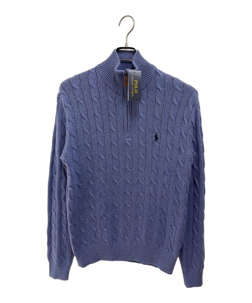 POLO RALPH LAUREN（ポロ・ラルフローレン）POLO RALPH LAUREN (ポロ・ラルフローレン) 厚手ニット ブルー サイズ:US S 未使用品の古着・服飾アイテム