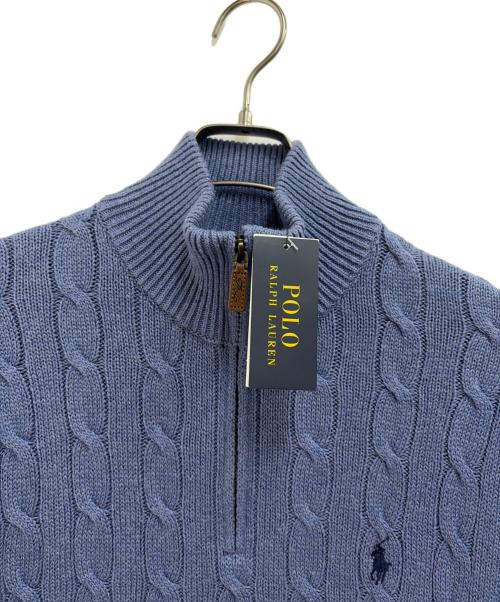 POLO RALPH LAUREN（ポロ・ラルフローレン）POLO RALPH LAUREN (ポロ・ラルフローレン) 厚手ニット ブルー サイズ:US S 未使用品の古着・服飾アイテム