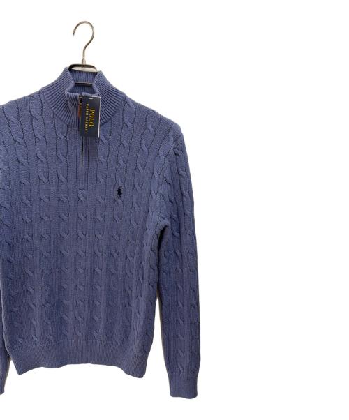 POLO RALPH LAUREN（ポロ・ラルフローレン）POLO RALPH LAUREN (ポロ・ラルフローレン) 厚手ニット ブルー サイズ:US S 未使用品の古着・服飾アイテム
