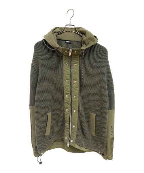 DIESEL（ディーゼル）DIESEL (ディーゼル) ジップジャケット グリーン サイズ:XSの古着・服飾アイテム