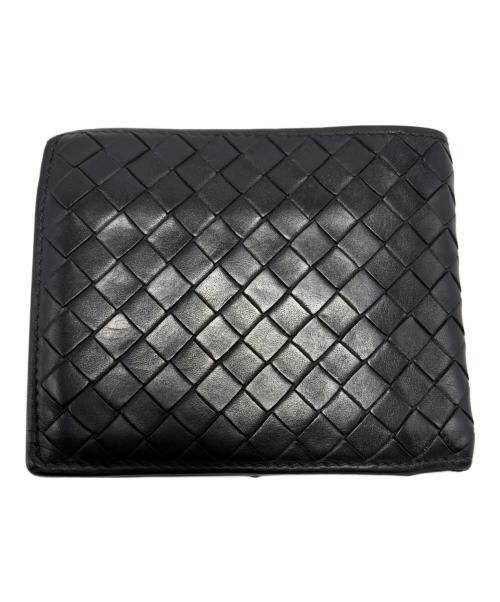 BOTTEGA VENETA（ボッテガベネタ）BOTTEGA VENETA (ボッテガベネタ) 2つ折り財布 ブラックの古着・服飾アイテム