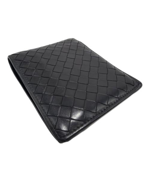BOTTEGA VENETA（ボッテガベネタ）BOTTEGA VENETA (ボッテガベネタ) 2つ折り財布 ブラックの古着・服飾アイテム