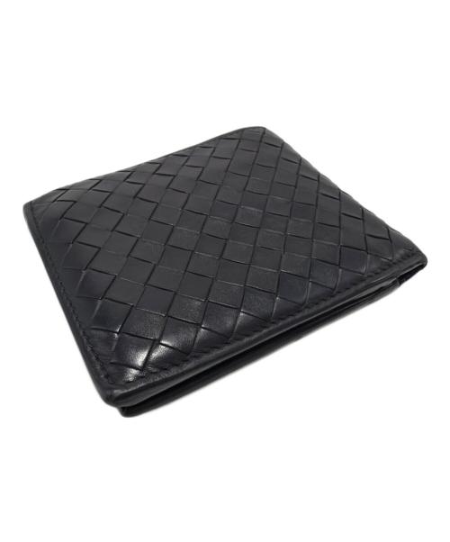 BOTTEGA VENETA（ボッテガベネタ）BOTTEGA VENETA (ボッテガベネタ) 2つ折り財布 ブラックの古着・服飾アイテム