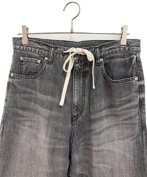 Whim Gazette（ウィムガゼット）Whim Gazette (ウィムガゼット) ドロストデニムパンツ グレー サイズ:38の古着・服飾アイテム