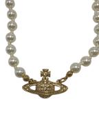Vivienne Westwoodヴィヴィアンウエストウッド）の古着「Mini Bas Relief Pearl チョーカー」｜ホワイト×ゴールド