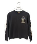 VANSONバンソン）の古着「長袖カットソー」｜ブラック