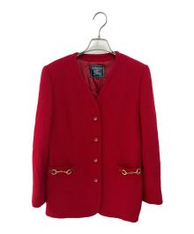 Burberry's PRORSUM（バーバリー・プローサム）の古着「金ボタンウールジャケット」｜レッド