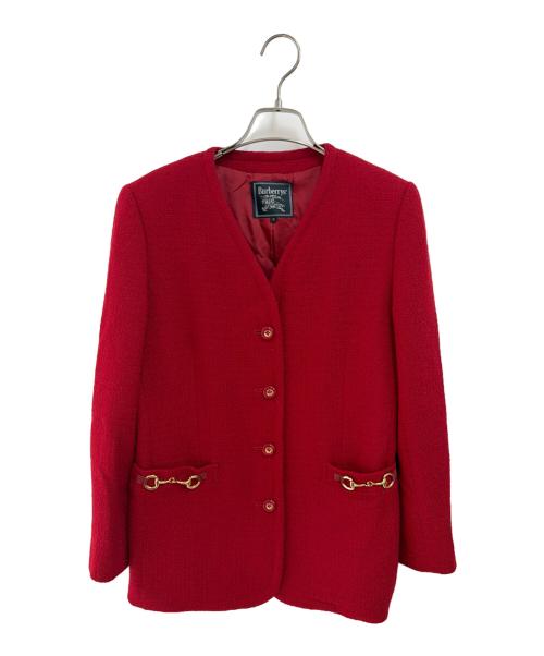 Burberry's PRORSUM（バーバリー・プローサム）Burberry's PRORSUM (バーバリー・プローサム) 金ボタンウールジャケット レッド サイズ:5の古着・服飾アイテム