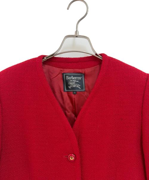 Burberry's PRORSUM（バーバリー・プローサム）Burberry's PRORSUM (バーバリー・プローサム) 金ボタンウールジャケット レッド サイズ:5の古着・服飾アイテム