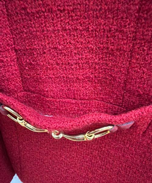 Burberry's PRORSUM（バーバリー・プローサム）Burberry's PRORSUM (バーバリー・プローサム) 金ボタンウールジャケット レッド サイズ:5の古着・服飾アイテム