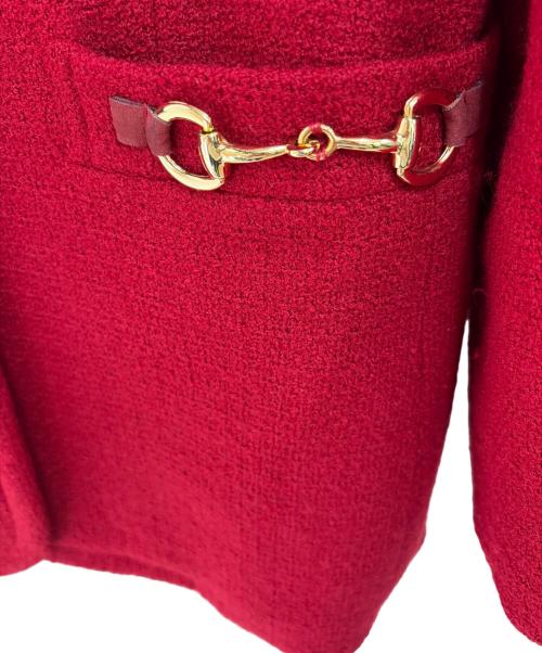 Burberry's PRORSUM（バーバリー・プローサム）Burberry's PRORSUM (バーバリー・プローサム) 金ボタンウールジャケット レッド サイズ:5の古着・服飾アイテム