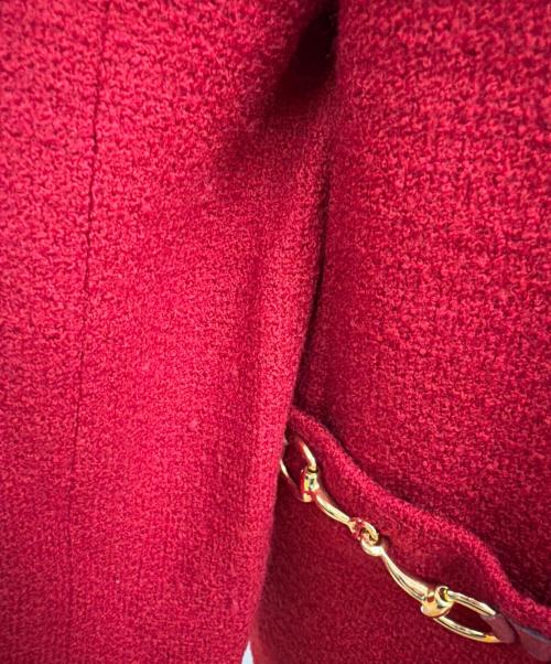 Burberry's PRORSUM（バーバリー・プローサム）Burberry's PRORSUM (バーバリー・プローサム) 金ボタンウールジャケット レッド サイズ:5の古着・服飾アイテム