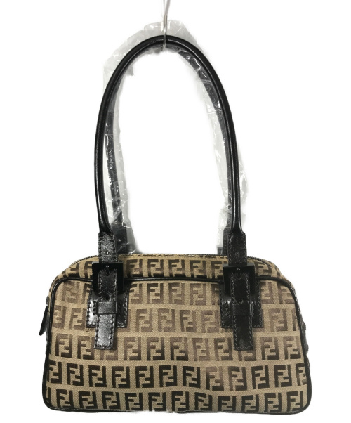 FENDI（フェンディ）FENDI (フェンディ) ハンドバッグ ブラウン ズッキーノ 8BN004の古着・服飾アイテム