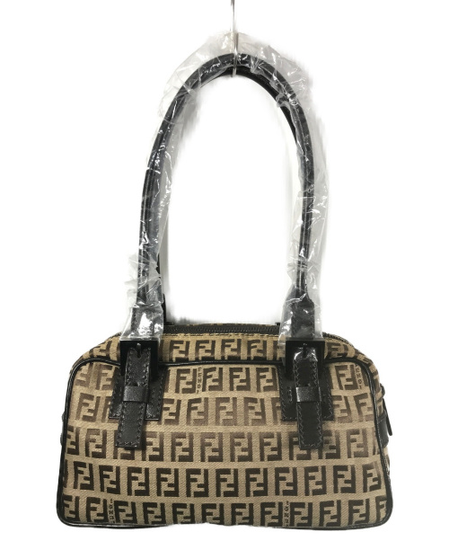 FENDI（フェンディ）FENDI (フェンディ) ハンドバッグ ブラウン ズッキーノ 8BN004の古着・服飾アイテム