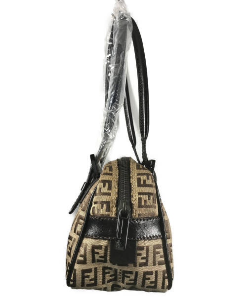 FENDI（フェンディ）FENDI (フェンディ) ハンドバッグ ブラウン ズッキーノ 8BN004の古着・服飾アイテム