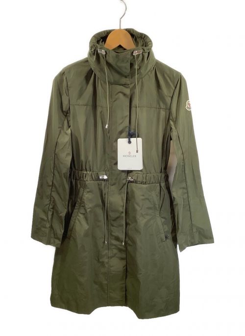MONCLER（モンクレール）MONCLER (モンクレール) ドローストリングナイロンコート グリーンの古着・服飾アイテム