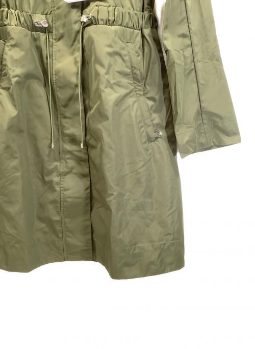 MONCLER（モンクレール）MONCLER (モンクレール) ドローストリングナイロンコート グリーンの古着・服飾アイテム