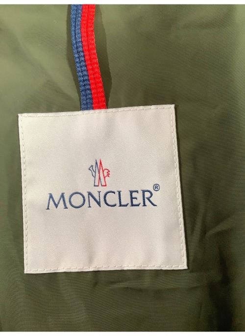 MONCLER（モンクレール）MONCLER (モンクレール) ドローストリングナイロンコート グリーンの古着・服飾アイテム