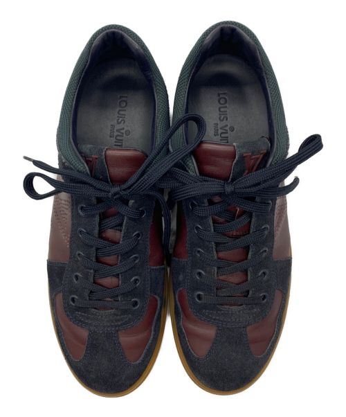 LOUIS VUITTON（ルイ ヴィトン）LOUIS VUITTON (ルイ ヴィトン) ローカットスニーカー ブラック×ボルドー サイズ:US8.5の古着・服飾アイテム