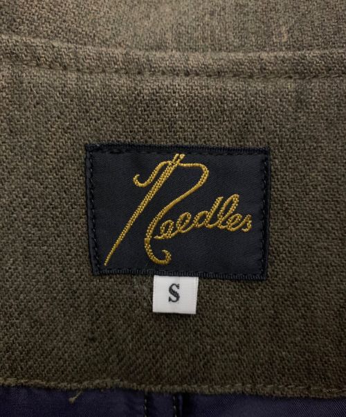 Needles（ニードルズ）Needles (ニードルズ) ノーカラーウールジャケット カーキ サイズ:Sの古着・服飾アイテム