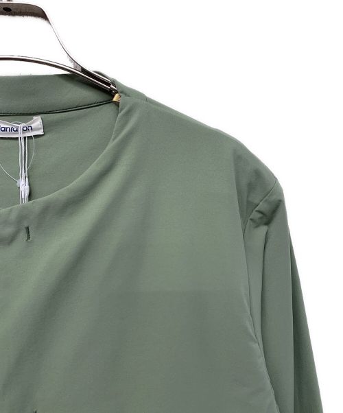 plantation（プランテーション）Plantation (プランテーション) DESCENTE (デサント) ノーカラーコート グリーン サイズ:Ｍ 未使用品の古着・服飾アイテム