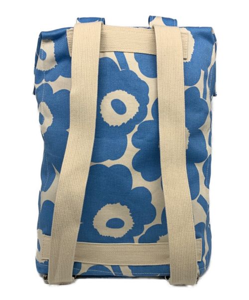 marimekko（マリメッコ）marimekko (マリメッコ) リュック ブルー×アイボリーの古着・服飾アイテム