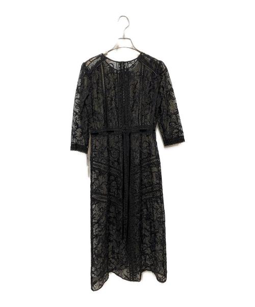FRAY ID（フレイ アイディー）FRAY ID (フレイ アイディー) オーガンジーレースワンピース ブラック サイズ:S 未使用品の古着・服飾アイテム