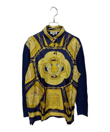 中古・古着通販】HERMES (エルメス) カシミヤニット切替シャツ