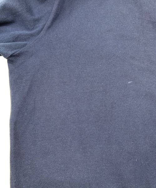 HERMES（エルメス）HERMES (エルメス) カシミヤニット切替シャツ ゴールド×ネイビー サイズ:Mの古着・服飾アイテム