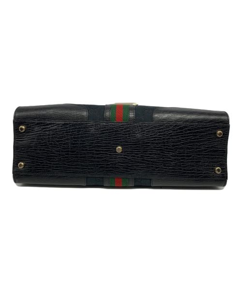 GUCCI（グッチ）GUCCI (グッチ) シェリーラインGGハンドバッグ ブラックの古着・服飾アイテム