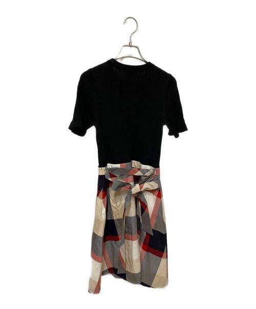 BLUE LABEL CRESTBRIDGE（ブルーレーベルクレストブリッジ）BLUE LABEL CRESTBRIDGE (ブルーレーベルクレストブリッジ) 切替ワンピース ブラック サイズ:.38の古着・服飾アイテム