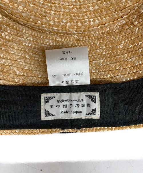 田中帽子店（タナカボウシテン）田中帽子店 (タナカボウシテン) Mathis　麦わらキャップ ナチュラル サイズ:56.5の古着・服飾アイテム
