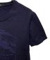 BURBERRY BLACK LABEL (バーバリーブラックレーベル) プリントTシャツ ネイビー サイズ:3：3000円