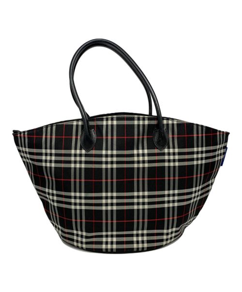 Burberry's（バーバリーズ）Burberry's (バーバリーズ) ノバチェックトートバッグ ブラックの古着・服飾アイテム