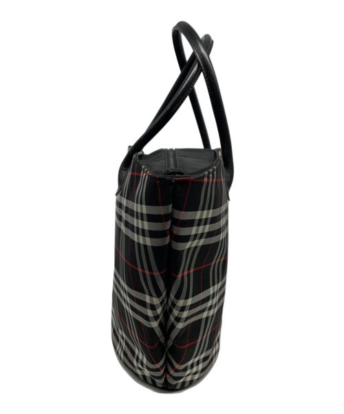 Burberry's（バーバリーズ）Burberry's (バーバリーズ) ノバチェックトートバッグ ブラックの古着・服飾アイテム