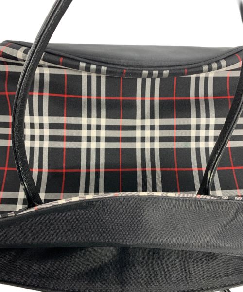Burberry's（バーバリーズ）Burberry's (バーバリーズ) ノバチェックトートバッグ ブラックの古着・服飾アイテム