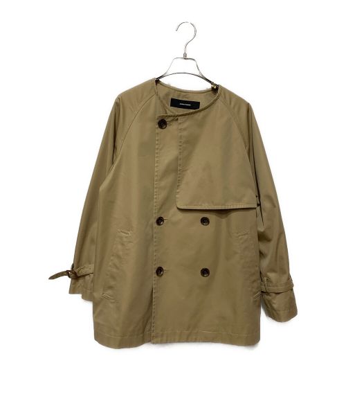 JOURNAL STANDARD（ジャーナルスタンダード）JOURNAL STANDARD (ジャーナル スタンダード) ギャバノーカラーショートトレンチ ブラウン サイズ:36の古着・服飾アイテム