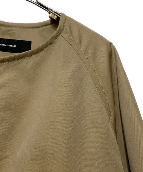 JOURNAL STANDARD（ジャーナルスタンダード）JOURNAL STANDARD (ジャーナル スタンダード) ギャバノーカラーショートトレンチ ブラウン サイズ:36の古着・服飾アイテム