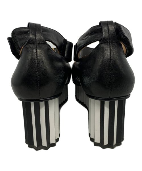 ISSEY MIYAKE（イッセイミヤケ）ISSEY MIYAKE (イッセイミヤケ) UNITED NUDE (ユナイテッドヌード) 厚底パンプス ブラック サイズ:39の古着・服飾アイテム