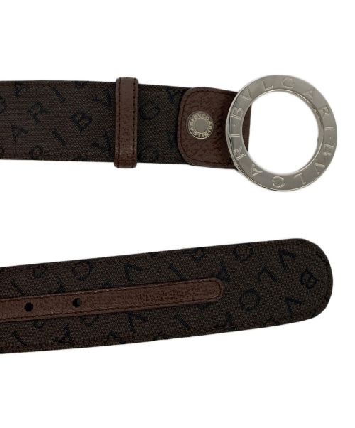 BVLGARI（ブルガリ）BVLGARI (ブルガリ) ロゴマニアベルト ブラウン サイズ:105/42の古着・服飾アイテム