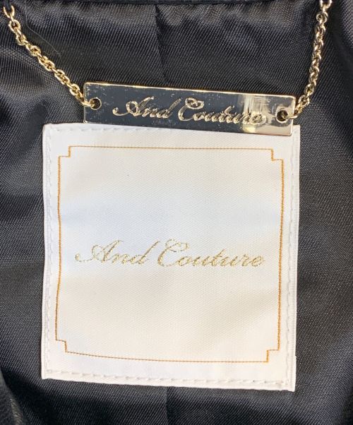 And Couture（アンドクチュール）And Couture (アンドクチュール) ラムレザーライダースジャケット ブラック サイズ:38 未使用品の古着・服飾アイテム