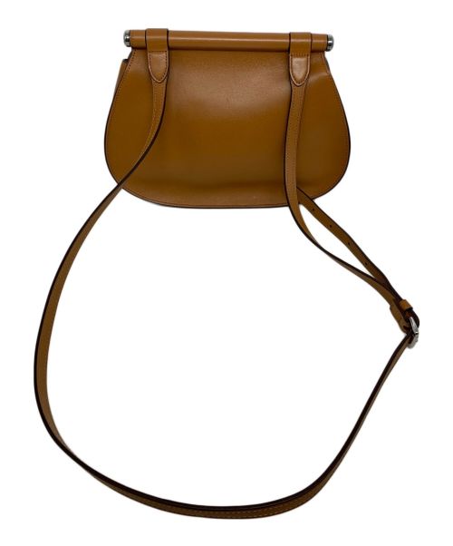 LAUREN RALPH LAUREN（ローレンラルフローレン）LAUREN RALPH LAUREN (ローレンラルフローレン) フラップショルダーバッグ ブラウンの古着・服飾アイテム